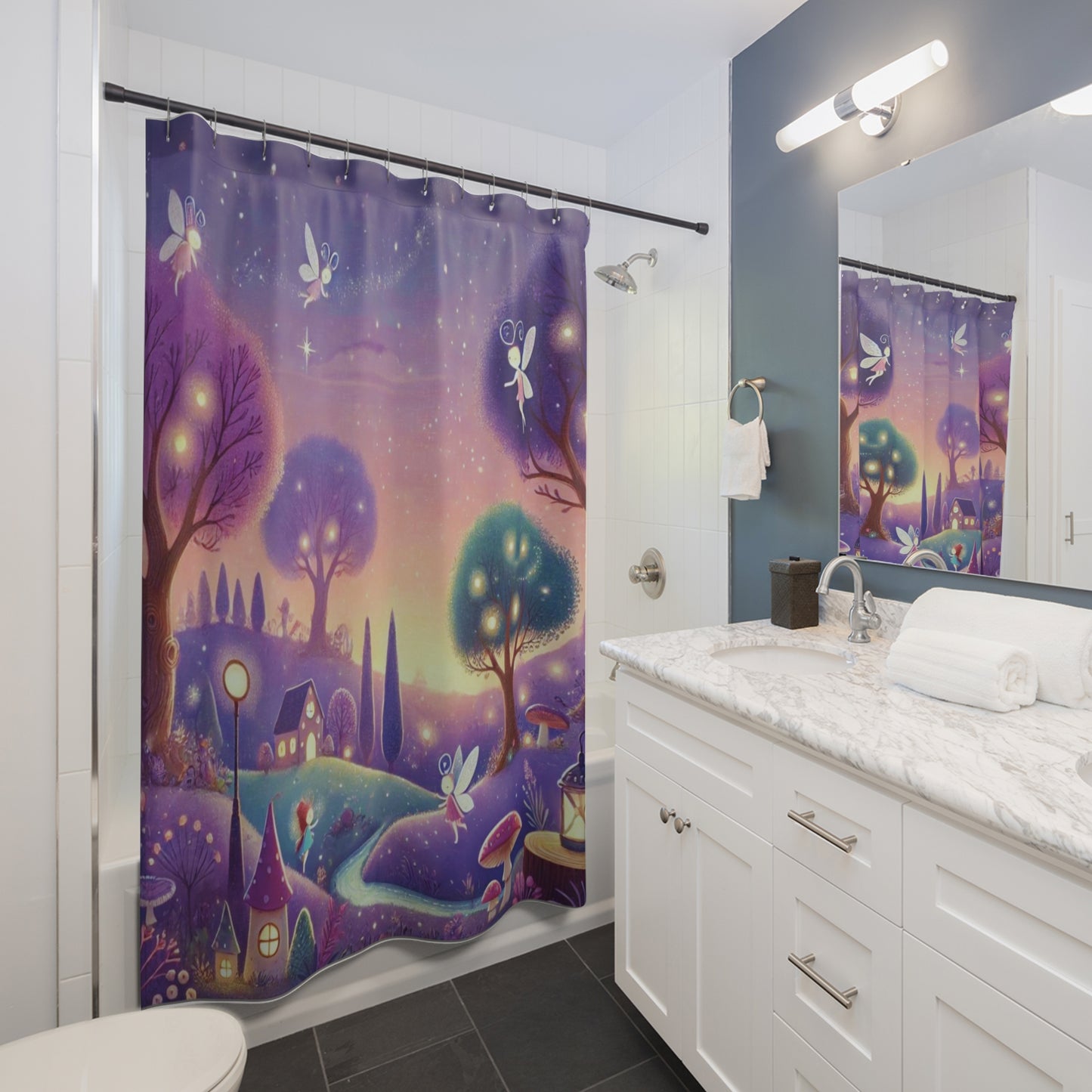 Enchanted Forest Fairy Shower Curtain