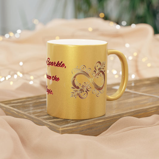 Sip the Sparkle, Embrace the Magic: The Stunning Silver & Gold Mug