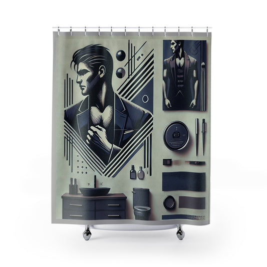 Modern Man Shower Curtain